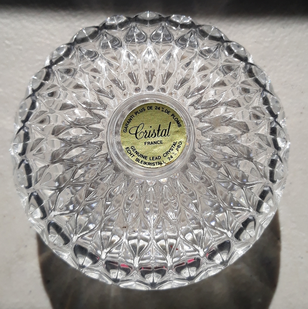 Cristal France Trinket Box Genuine Lead Crystal